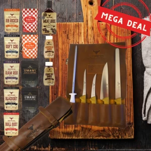 Ultimate Deal - Victory Knives And Rum And Que Pitmaster Knife Roll + Everything