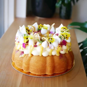 Lemon and Raspberry Bundt