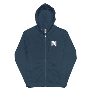 Unisex Simple Logo Zip Up Hoodie